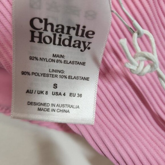 NWT Charlie Holiday PAROS BRIEF in Punch‎ Pink Size Small - Picture 8 of 10